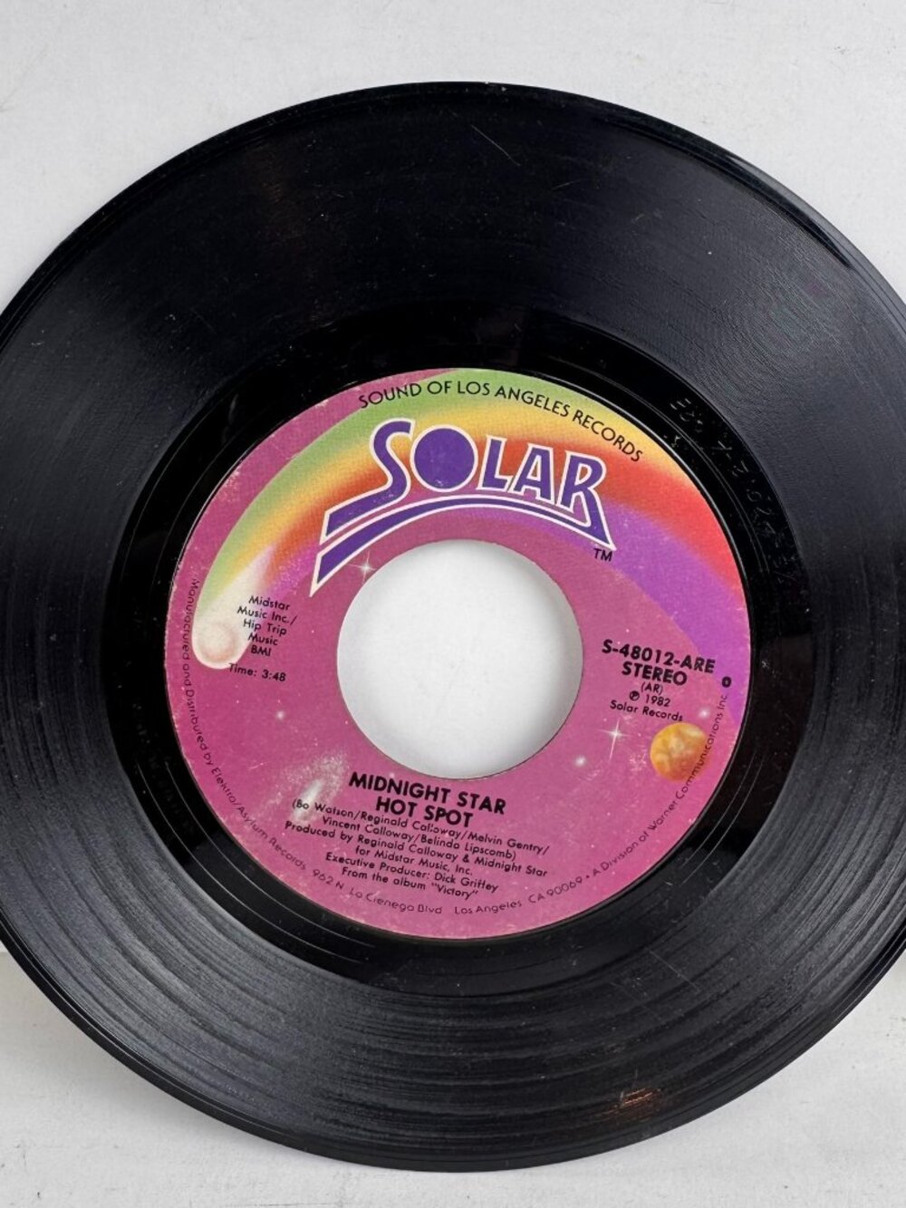 Midnight Star Hot Spot / I Won't Let You Be Lonely 7" 45 RPM Vinyl Solar S-48012